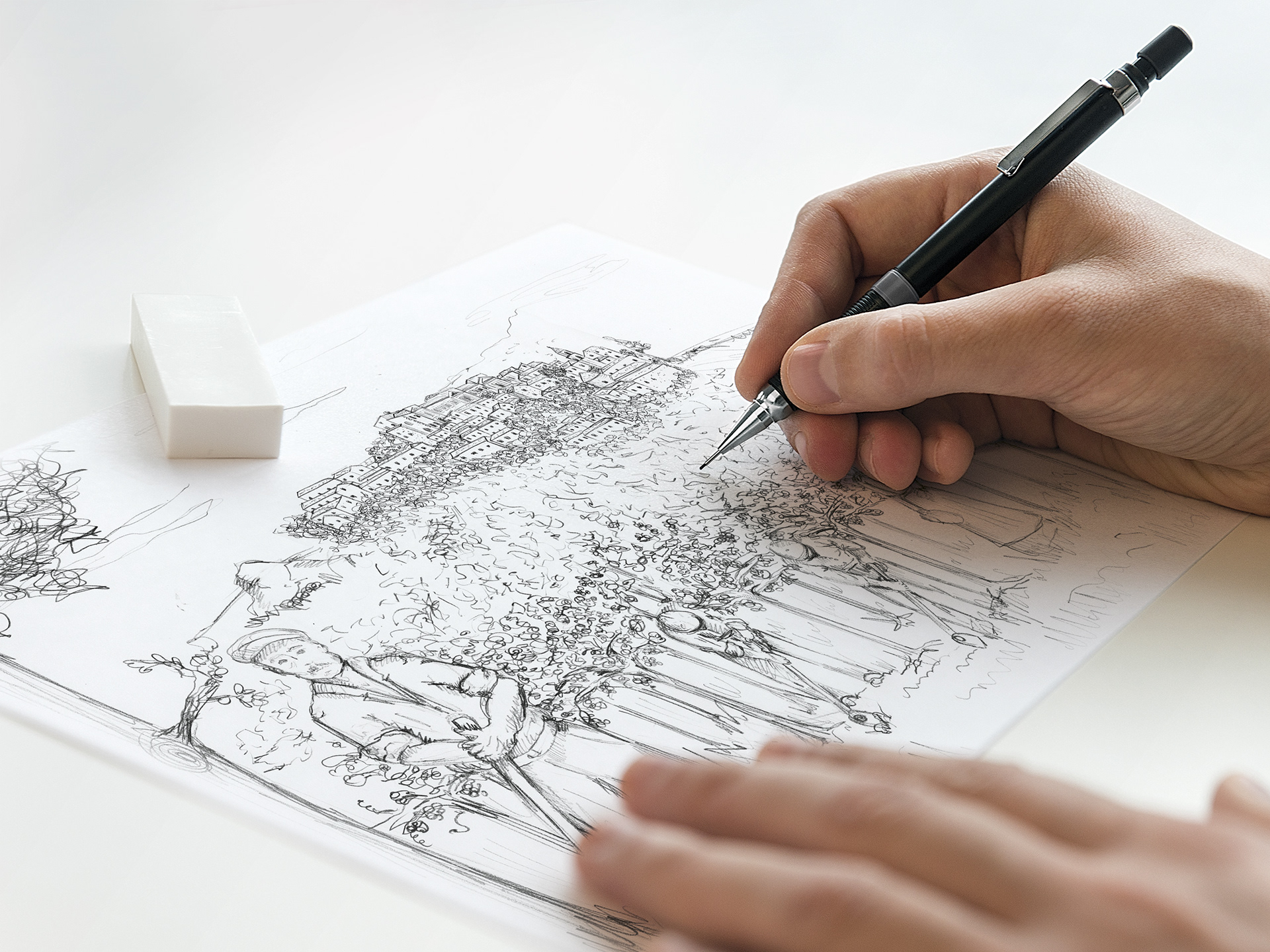 Etichette disegno a mano lauranti 1